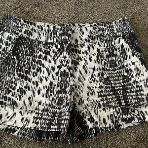 Woman's dressy black and white shorts